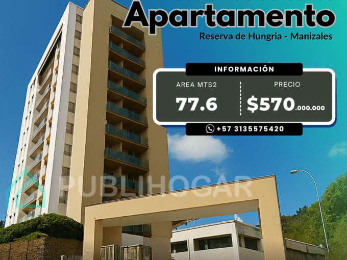 Cesión de apartamento en Manizales Reserva de Hungría con balcón panorámico