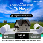 lote campestre en venta Palermo Huila camino empedrado